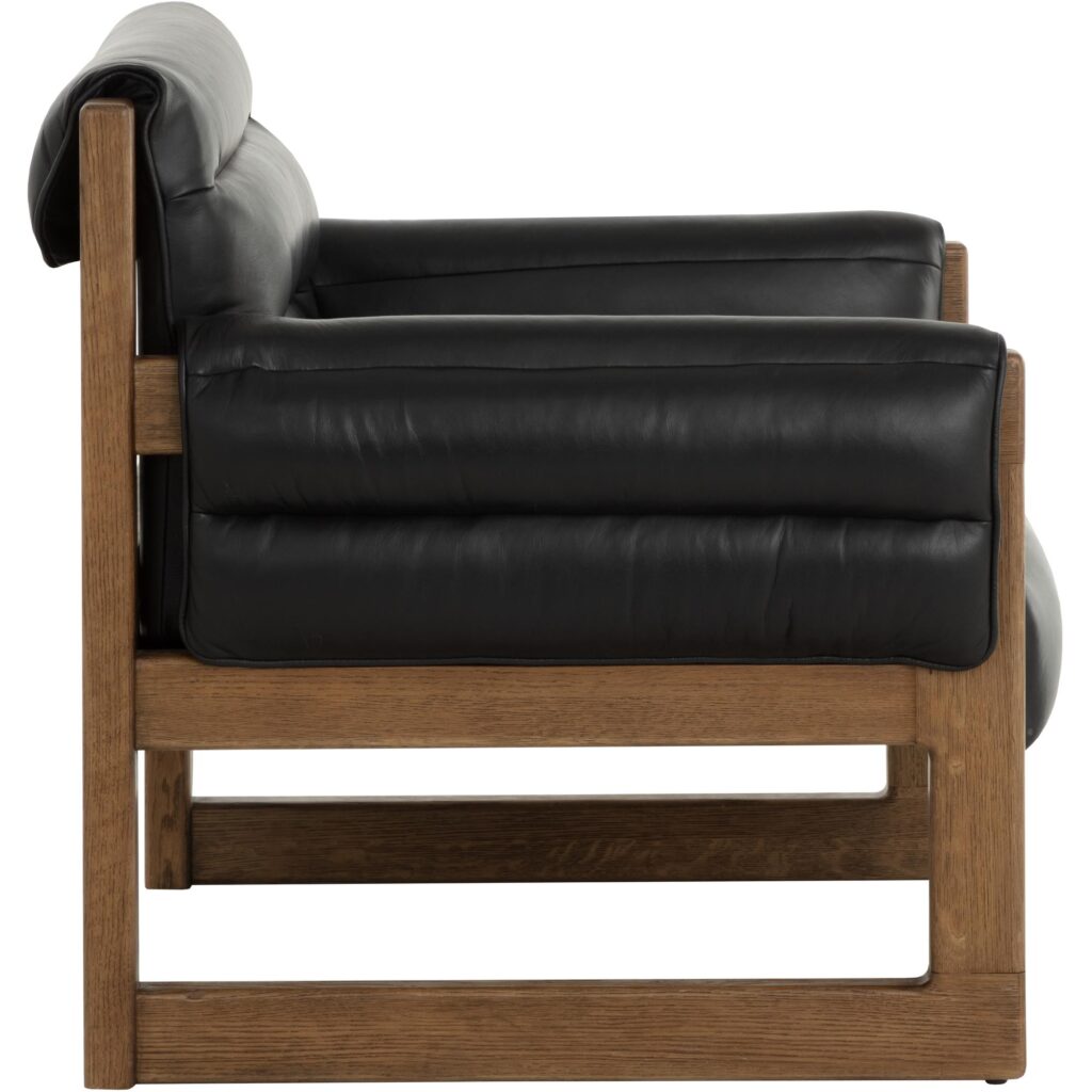 Ferguson Lounge Chair - Vintage Black Night Leather - Image 6