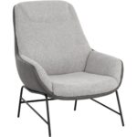 Lucier Lounge Chair - Belfast Heather Grey / Bravo Ash 111970 111970 LUCIER LOUNGE CHAIR BELFAST HEATHER GREY BRAVO ASH 20