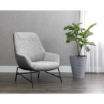 Lucier Lounge Chair - Belfast Heather Grey / Bravo Ash 111970 111970 LUCIER LOUNGE CHAIR BELFAST HEATHER GREY BRAVO ASH 25