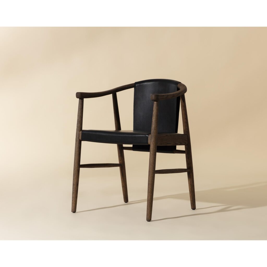 Aran Dining Armchair - Onyx Leather