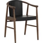 Aran Dining Armchair - Onyx Leather 111987 111987 ARAN DINING ARMCHAIR ONYX LEATHER 20