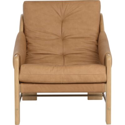 Rafferty Lounge Chair - Rustic Oak - Ludlow Sesame Leather 112003 112003 RAFFERTY LOUNGE CHAIR RUSTIC OAK LUDLOW SESAME LEATHER 21