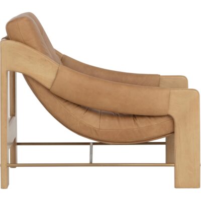 Rafferty Lounge Chair - Rustic Oak - Ludlow Sesame Leather 112003 112003 RAFFERTY LOUNGE CHAIR RUSTIC OAK LUDLOW SESAME LEATHER 22