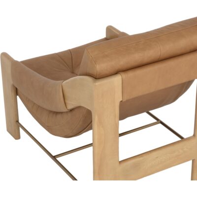 Rafferty Lounge Chair - Rustic Oak - Ludlow Sesame Leather 112003 112003 RAFFERTY LOUNGE CHAIR RUSTIC OAK LUDLOW SESAME LEATHER 26