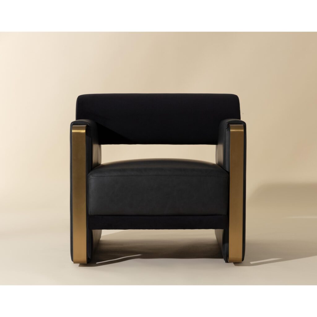 Edgar Lounge Chair - Bravo Black / Abbington Black - Image 2