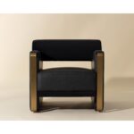 Edgar Lounge Chair - Bravo Black / Abbington Black 112022 112022 EDGAR LOUNGE CHAIR MILLIKEN BLACK ABBINGTON BLACK 1