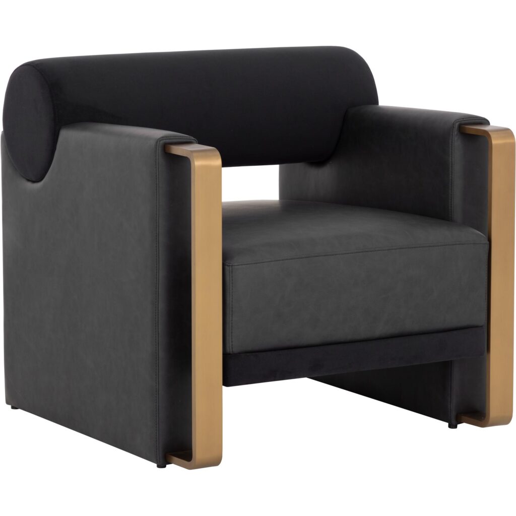 Edgar Lounge Chair - Bravo Black / Abbington Black - Image 6