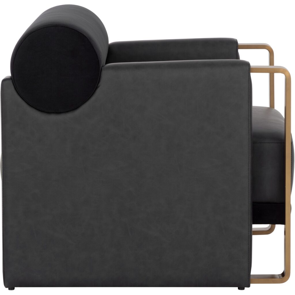 Edgar Lounge Chair - Bravo Black / Abbington Black - Image 8