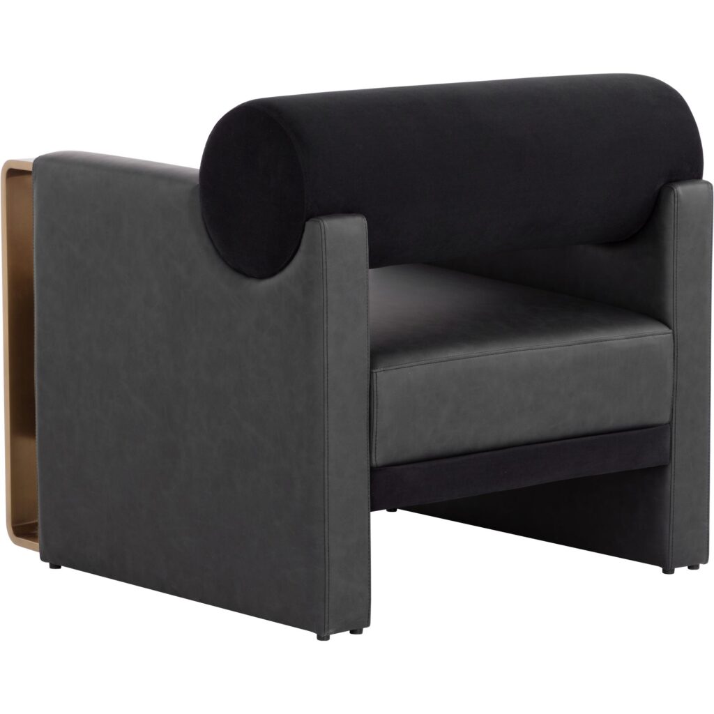 Edgar Lounge Chair - Bravo Black / Abbington Black - Image 9