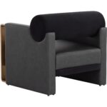Edgar Lounge Chair - Bravo Black / Abbington Black 112022 112022 EDGAR LOUNGE CHAIR MILLIKEN BLACK ABBINGTON BLACK 23