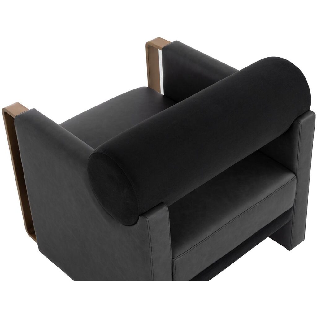 Edgar Lounge Chair - Bravo Black / Abbington Black - Image 10