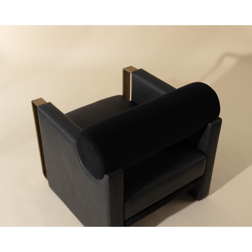Edgar Lounge Chair - Bravo Black / Abbington Black - Image 5