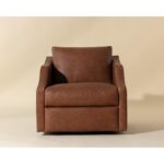 Orwell Swivel Lounge Chair - Cognac Leather 112041 112041 ORWELL SWIVEL LOUNGE CHAIR COGNAC LEATHER 1