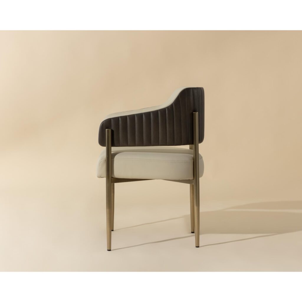 Tova Dining Armchair - Dillon Cream / Bravo Ash - Image 3