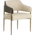 Tova Dining Armchair - Dillon Cream / Bravo Ash 112048 112048 TOVA DINING ARMCHAIR DILLON CREAM BRAVO ASH 20