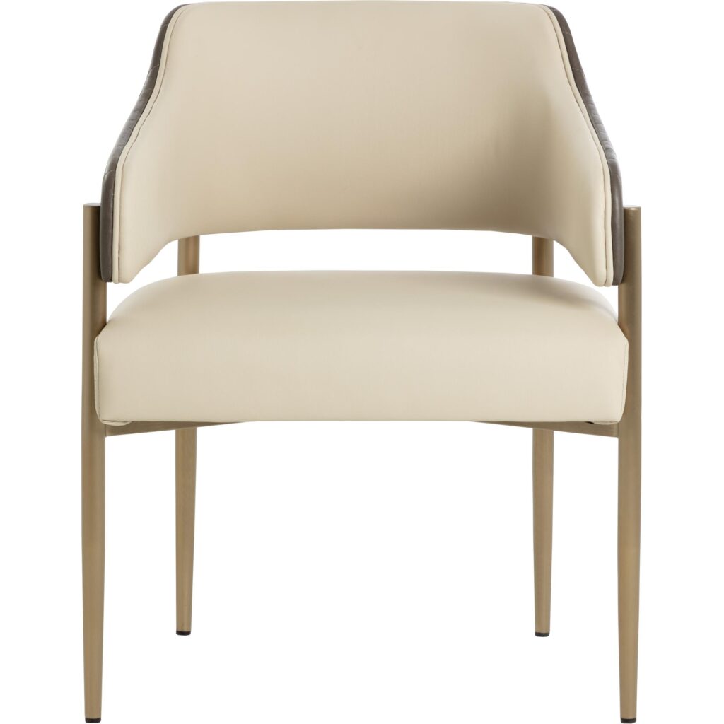 Tova Dining Armchair - Dillon Cream / Bravo Ash - Image 7