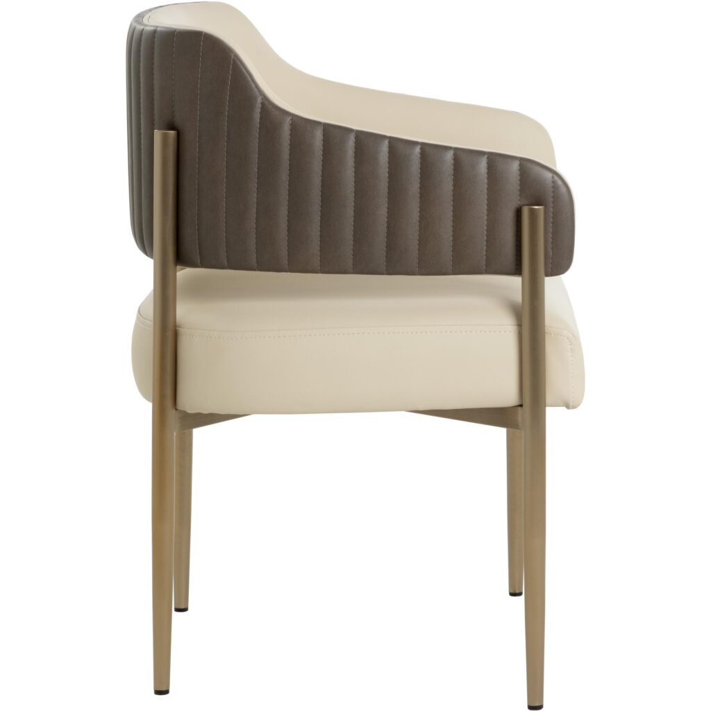 Tova Dining Armchair - Dillon Cream / Bravo Ash - Image 8