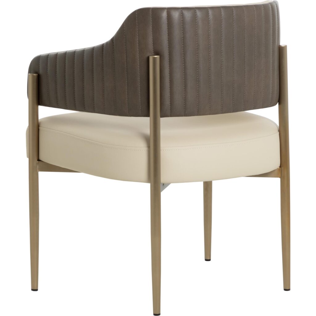 Tova Dining Armchair - Dillon Cream / Bravo Ash - Image 9
