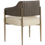 Tova Dining Armchair - Dillon Cream / Bravo Ash 112048 112048 TOVA DINING ARMCHAIR DILLON CREAM BRAVO ASH 23