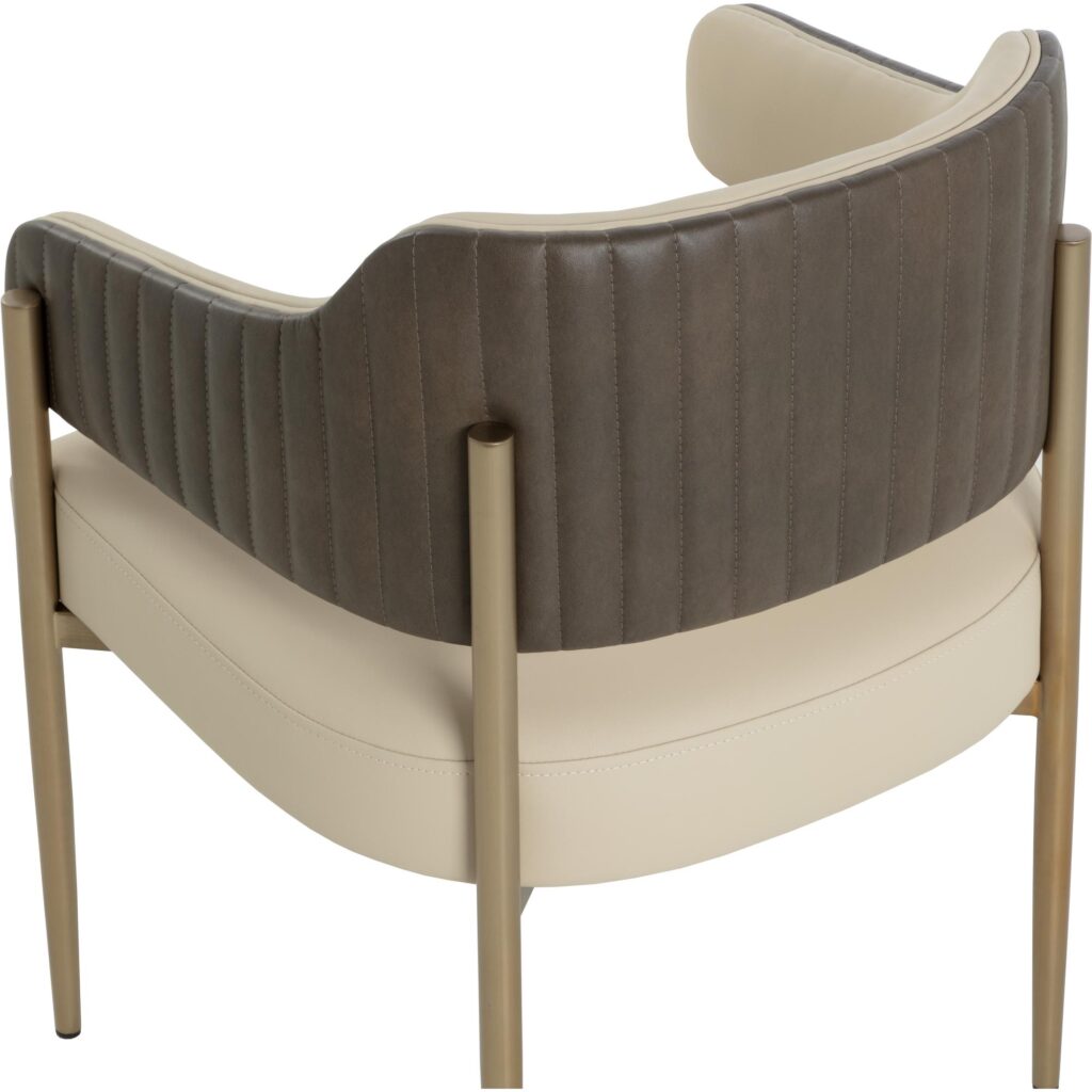 Tova Dining Armchair - Dillon Cream / Bravo Ash - Image 10