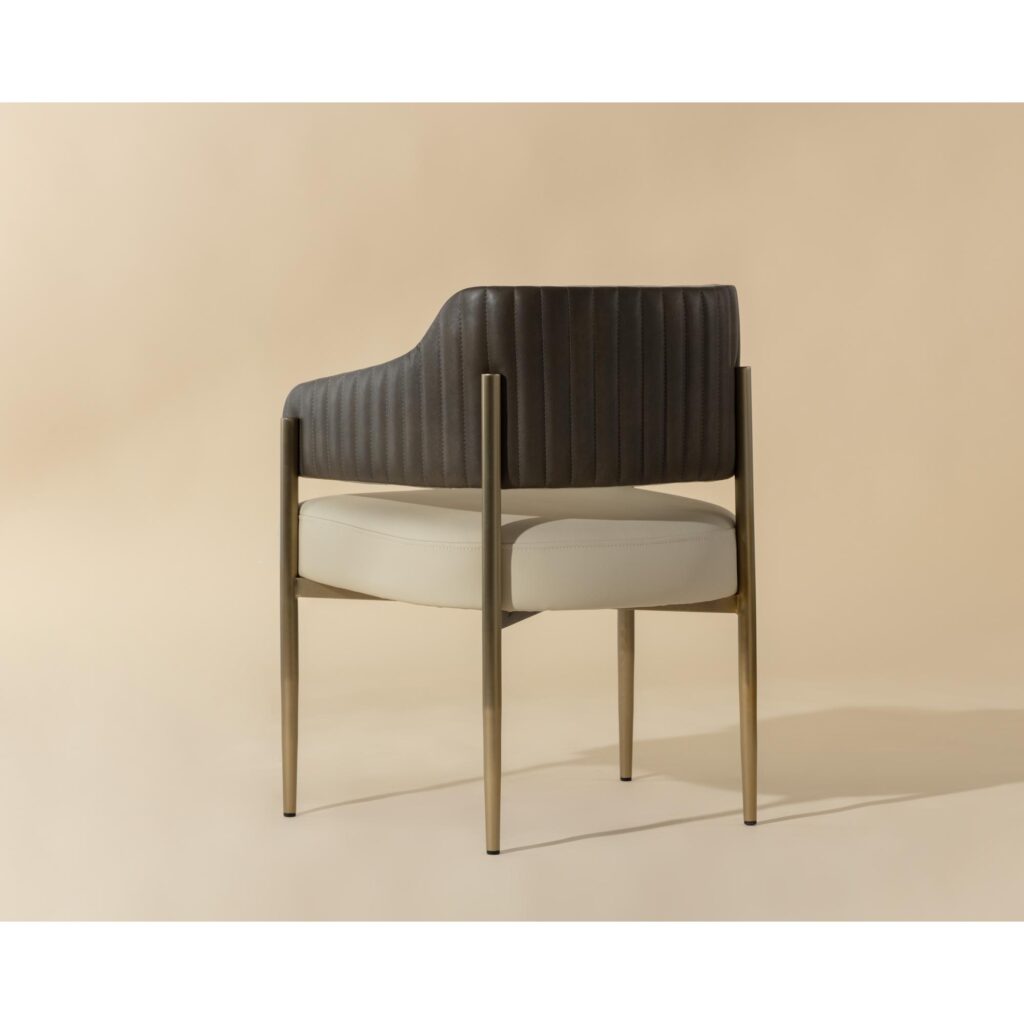 Tova Dining Armchair - Dillon Cream / Bravo Ash - Image 4