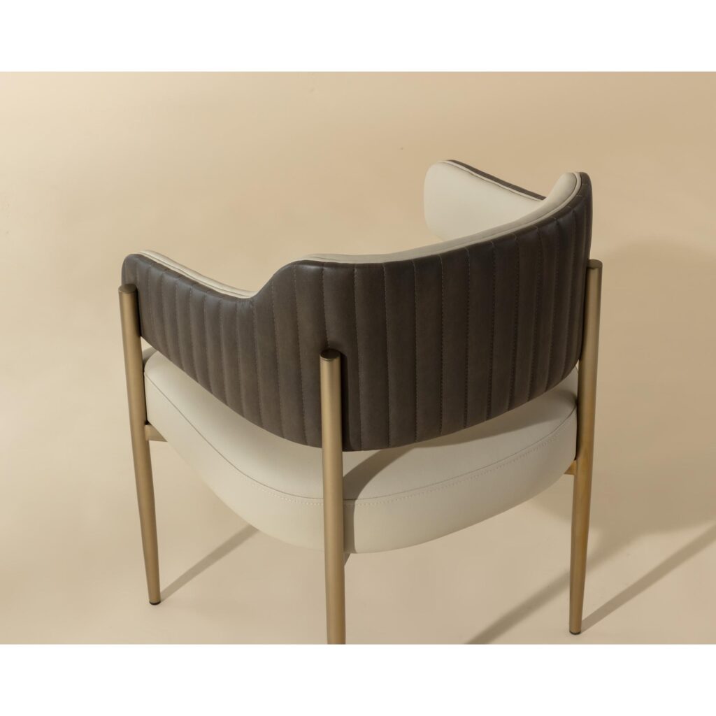 Tova Dining Armchair - Dillon Cream / Bravo Ash - Image 5