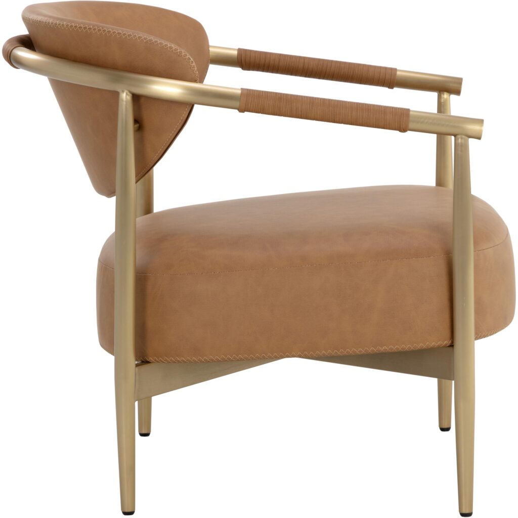 Heloise Lounge Chair - Milliken Cognac - Image 3