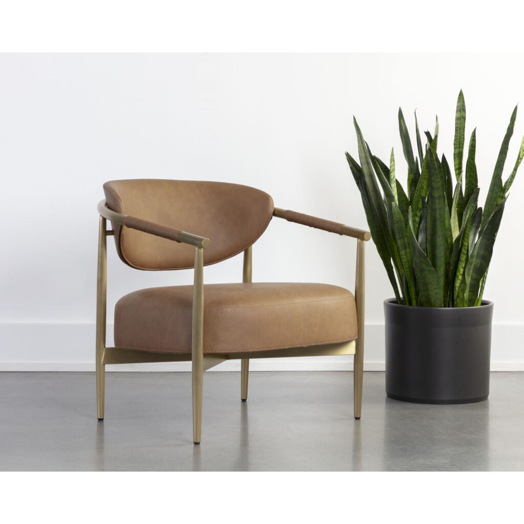 Heloise Lounge Chair - Milliken Cognac - Image 5