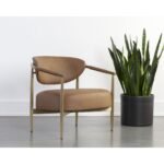 Heloise Lounge Chair - Milliken Cognac 112062 112062 HELOISE LOUNGE CHAIR MILLIKEN COGNAC 5