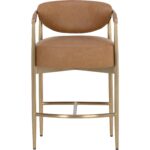Heloise Counter Stool - Milliken Cognac 112064 112064 HELOISE COUNTER STOOL MILLIKEN COGNAC 1