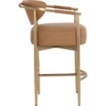 Heloise Counter Stool - Milliken Cognac 112064 112064 HELOISE COUNTER STOOL MILLIKEN COGNAC 2