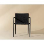 Casella Stackable Dining Armchair - Black - Dark Grey 112066 112066 CASELLA STACKABLE DINING ARMCHAIR BLACK DARK GREY 1