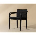 Casella Stackable Dining Armchair - Black - Dark Grey 112066 112066 CASELLA STACKABLE DINING ARMCHAIR BLACK DARK GREY 2