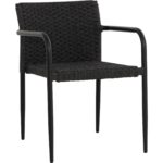 Casella Stackable Dining Armchair - Black - Dark Grey 112066 112066 CASELLA STACKABLE DINING ARMCHAIR BLACK DARK GREY 20
