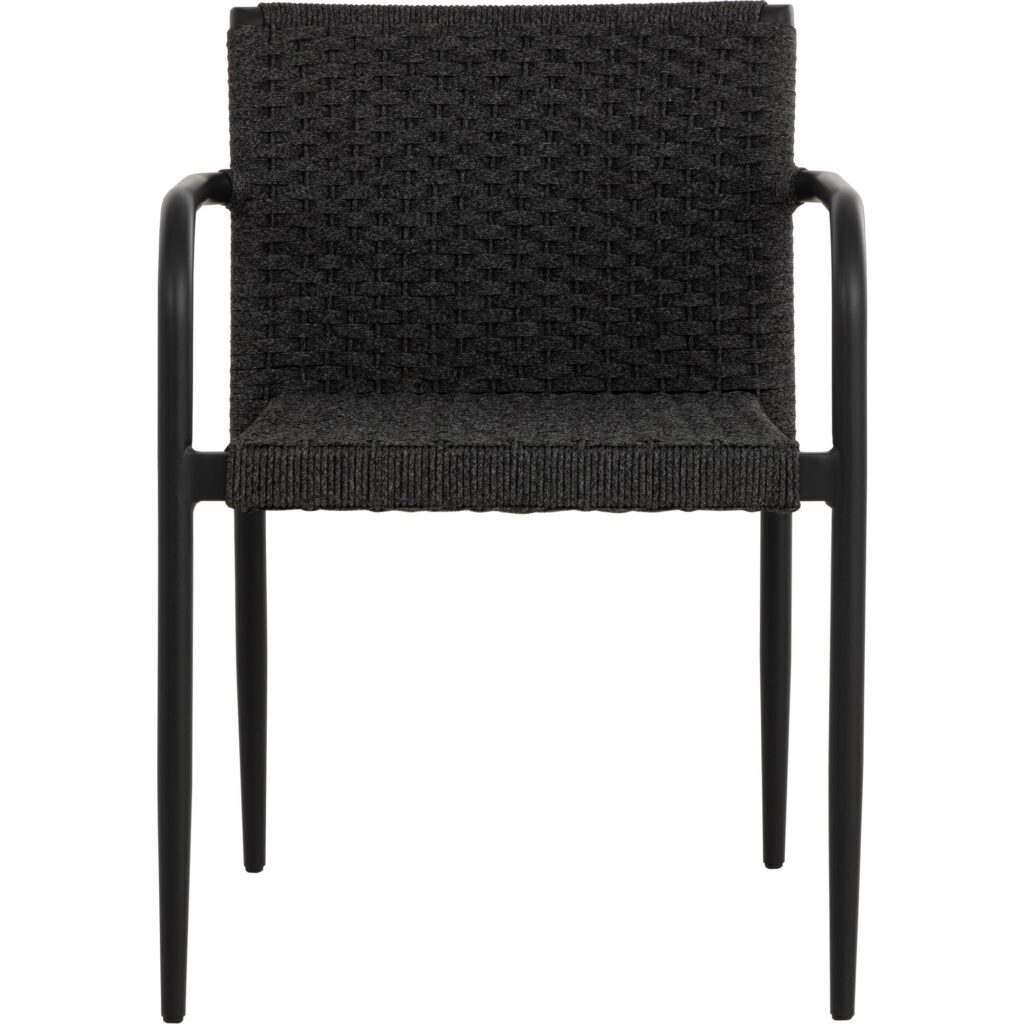 Casella Stackable Dining Armchair - Black - Dark Grey - Image 6