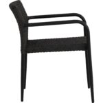 Casella Stackable Dining Armchair - Black - Dark Grey 112066 112066 CASELLA STACKABLE DINING ARMCHAIR BLACK DARK GREY 22