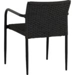 Casella Stackable Dining Armchair - Black - Dark Grey 112066 112066 CASELLA STACKABLE DINING ARMCHAIR BLACK DARK GREY 23