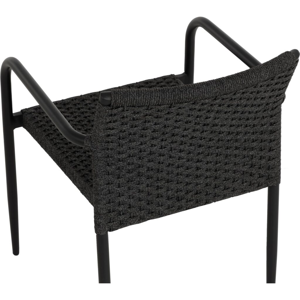 Casella Stackable Dining Armchair - Black - Dark Grey - Image 10