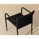 Casella Stackable Dining Armchair - Black - Dark Grey 112066 112066 CASELLA STACKABLE DINING ARMCHAIR BLACK DARK GREY 6