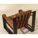 Berke Lounge Chair - Gunmetal - Tan Leather 112075 112075 BERKE LOUNGE CHAIR GUNMETAL TAN LEATHER 6