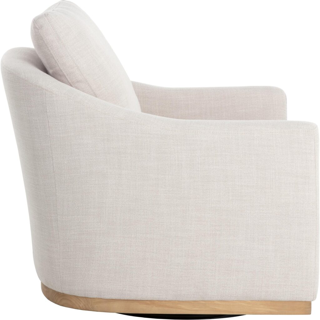 Corbin Swivel Lounge Chair - Effie Linen - Image 6