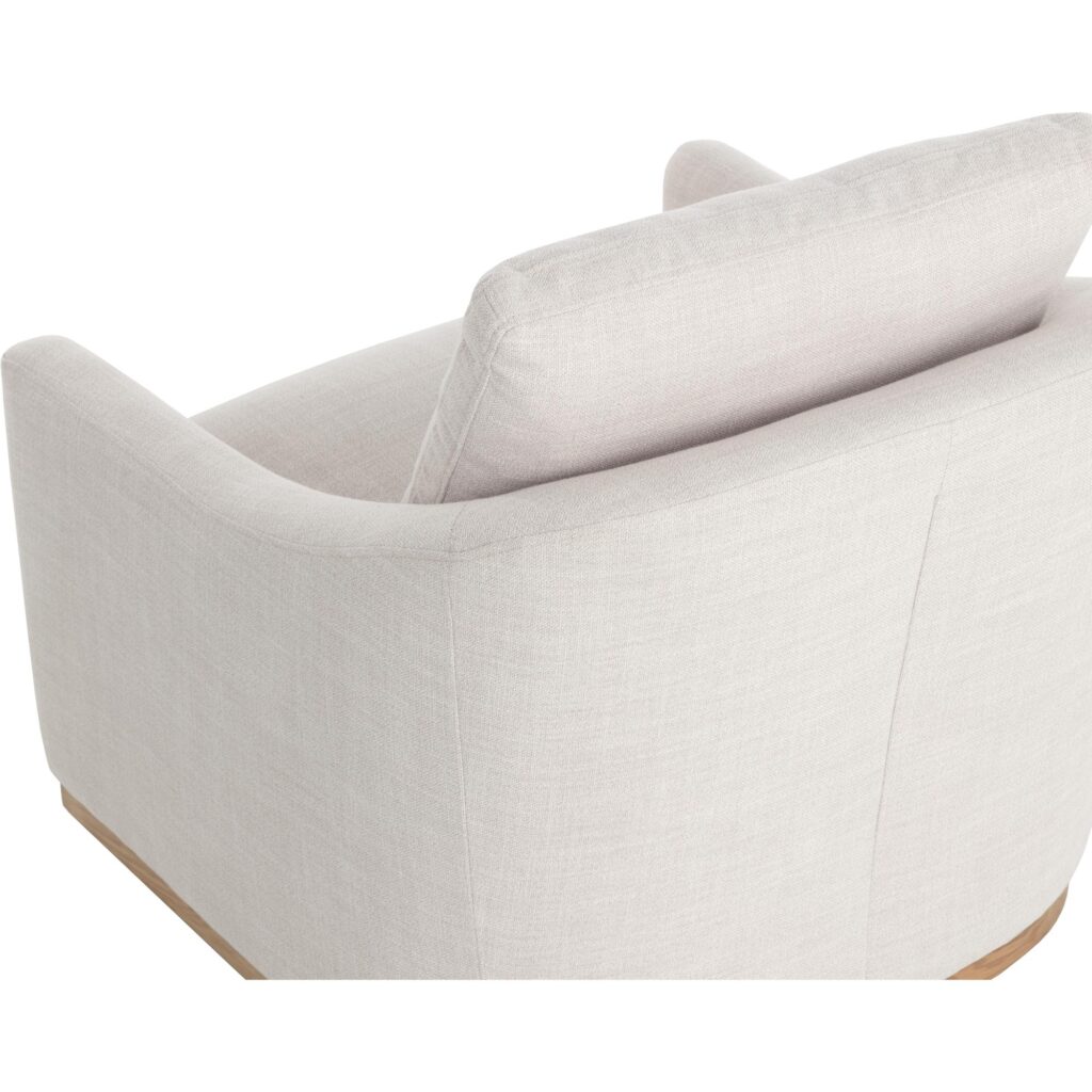 Corbin Swivel Lounge Chair - Effie Linen - Image 8