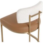 Larissa Dining Chair - Napa Cognac / Rhea Light Barley 112100 112100 LARISSA DINING CHAIR NAPA COGNAC RHEA LIGHT BARLEY 26