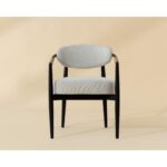 Marita Dining Armchair - Black - Louis Cream 112101 112101 MARITA DINING ARMCHAIR BLACK LOUIS CREAM 1
