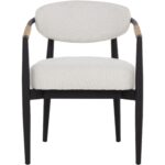 Marita Dining Armchair - Black - Louis Cream 112101 112101 MARITA DINING ARMCHAIR BLACK LOUIS CREAM 21