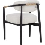Marita Dining Armchair - Black - Louis Cream 112101 112101 MARITA DINING ARMCHAIR BLACK LOUIS CREAM 23
