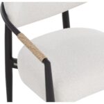 Marita Dining Armchair - Black - Louis Cream 112101 112101 MARITA DINING ARMCHAIR BLACK LOUIS CREAM 27