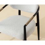 Marita Dining Armchair - Black - Louis Cream 112101 112101 MARITA DINING ARMCHAIR BLACK LOUIS CREAM 7
