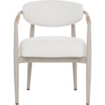 Marita Dining Armchair - Greige - Louis Cream 112102 112102 MARITA DINING ARMCHAIR GREIGE LOUIS CREAM 21