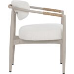 Marita Dining Armchair - Greige - Louis Cream 112102 112102 MARITA DINING ARMCHAIR GREIGE LOUIS CREAM 22